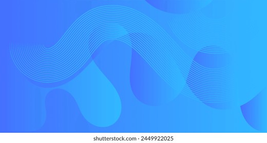 blue background with wavy abstract lines