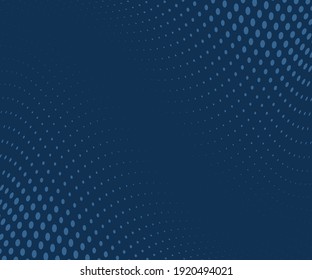 Fondo azul con líneas punteadas onduladas. Fondo monocromo para crear fondos, plantillas, afiches en un estilo minimalista moderno.Panel abstracto. Ilustración del vector