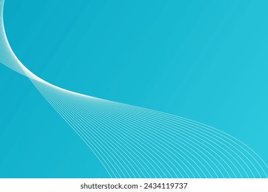 Blue background with wavy line elements