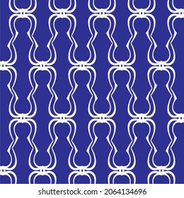 blue background with white abstract line shape