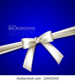 blue background with white bow