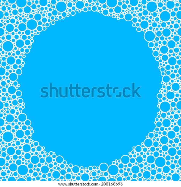 Blue Background White Bubbles Vector Illustration Stock Vector (Royalty ...