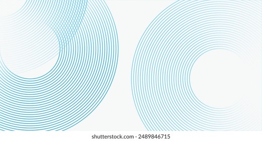 Blauer Hintergrund mit weißen Kreisringen in verblasstem Vintage Grunge-Textur-Design, altes geometrisches Musterpapier