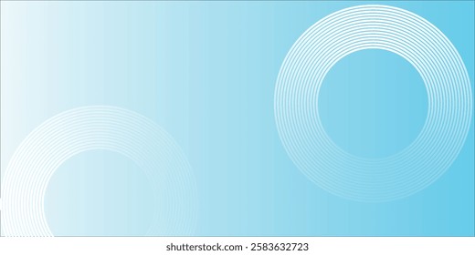 blue background with white circle rings in faded distressed vintage grunge texture design, old geometric pattern paper