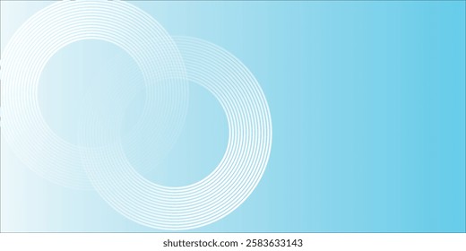 blue background with white circle rings in faded distressed vintage grunge texture design, old geometric pattern paper