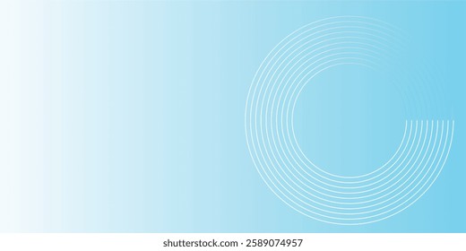 blue background with white circle rings in faded distressed vintage grunge texture design, old geometric pattern paper