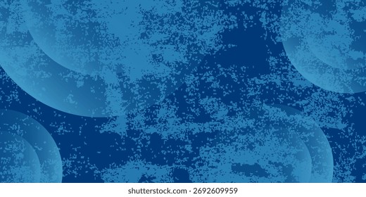 fundo azul com anéis de círculo branco em desbotado angustiado vintage grunge texture design, velho abstrato geométrico.