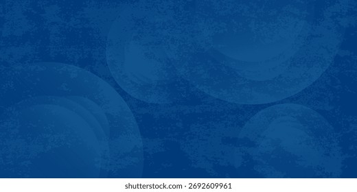 blue background with white circle rings in faded distressed vintage grunge texture design, old geometric abstract. illustrations nice good vector old