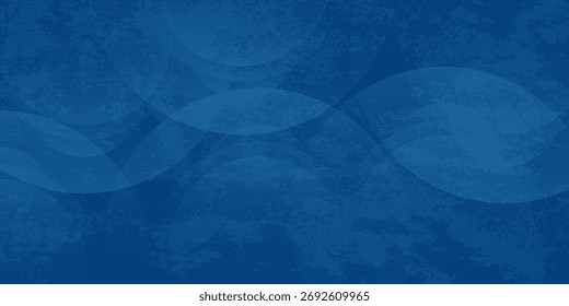 Fondo azul con anillos circulares blancos en diseño de textura de grunge vintage desgastado descolorido, abstracto geométrico antiguo Ilustraciones Buen Vector Elemento antiguo Elegante