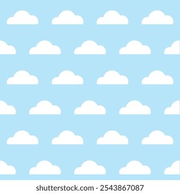 Arrière-plan bleu avec texture nuageuse blanche. Motif harmonieux