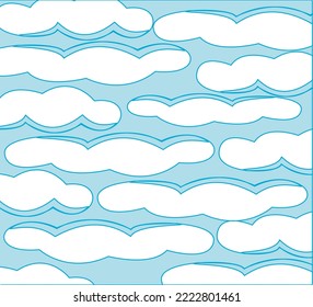 blue background with white clouds
