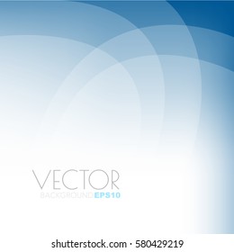Blue background and white curve line with white space for text and message artwork design
