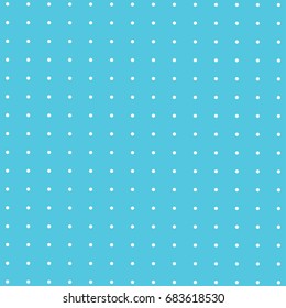 Blue background with white dots.