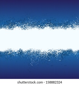 Blue background with white ink blots. eps10