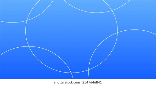 Blue background with white lines design , circle .