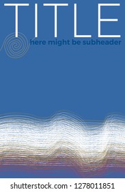 Blue background with white and multicolored line structures and title