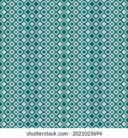 Blue background and white rhombuses. Gradiental size of rhombs. Vector pattern or wallpaper.