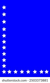 blue background white stars on the side
