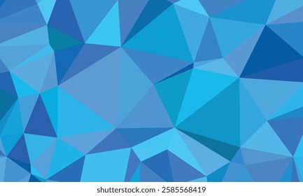 A blue background with blue and white triangles. The triangles are arranged in a way that creates a sense of depth and movement. The blue and white colors complement each other, creating a harmonious