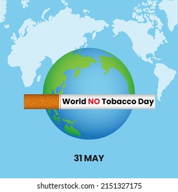 blue background world no tobacco day