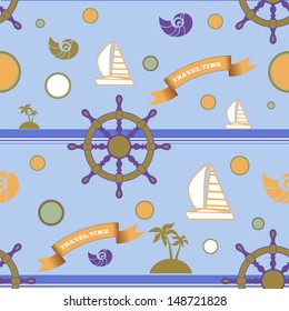 blue background with yachts