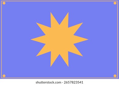 blue background with yellow frame