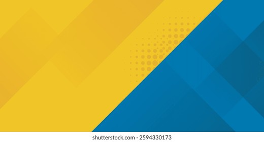 blue background and Yellow and blue hipster futuristic graphic design