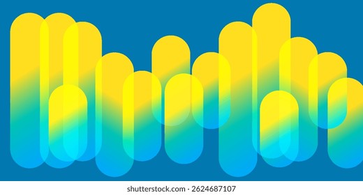 blue background and Yellow and blue hipster futuristic graphic design..;