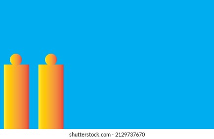 blauer Hintergrund mit gelbem Muster