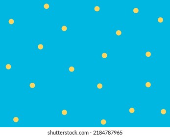 blauer Hintergrund mit gelben Polka-Punkten, schöner abstrakter Retro-Look, Kreise