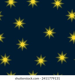 fondo azul con una estrella amarilla con efecto de transparencia