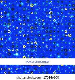 blue background for your design with funky circles