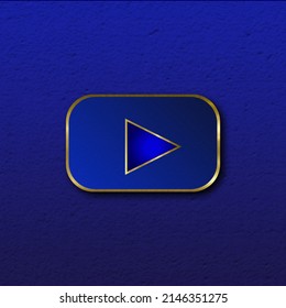 blue background with youtube icon or play icon. can be used as wallpaper or something else