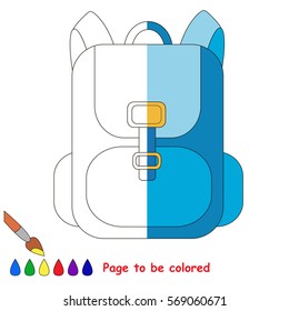 The Blue Backpack, the coloring book to educate preschool kids with easy gaming level, the kid educational game to color the colorless half by sample.