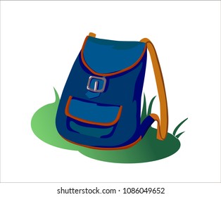 blue backpack for a travel