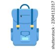 school backpack flatlay