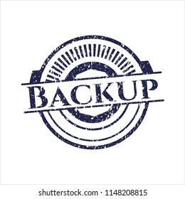 Blue Backup rubber grunge texture seal