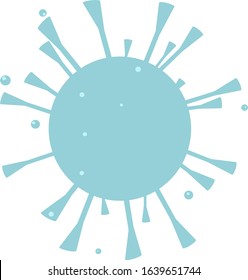 Blue Bacteria icon isolated on white background. Bacteria and germs, microorganism disease causing, cell cancer, microbe, coronavirus