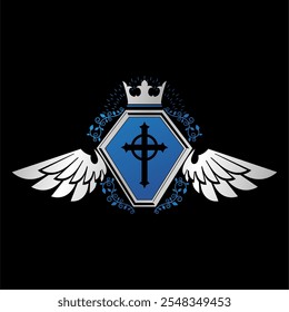 Blue Badges and Labels - Design Elements