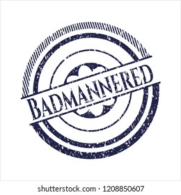 Blue Badmannered distressed rubber texture