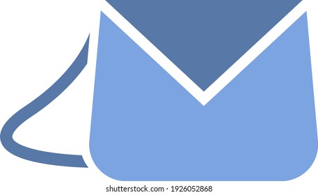 Blue bag, illustration, vector on white background.