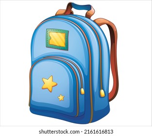 Blue bag object on white background