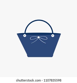 A blue bag. vector illustration on white background