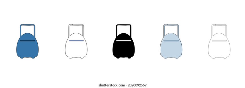 blue bag vector type icon