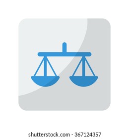 Blue Balance icon on grey rounded square button on white