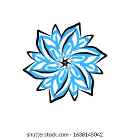 Blue and balck abstract flower vector illustration. Can be used for design elements vector or logo company.