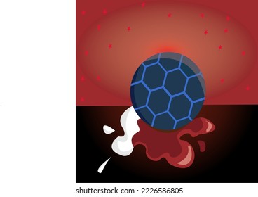 blue ball design vector illustration , simple design for football 