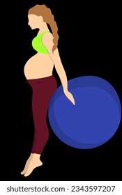 blue ball exercises for pregnant women