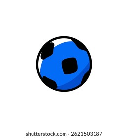 A ilustração bola azul aparece design isolado