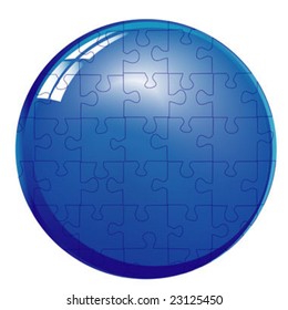 blue ball puzzle, background vector